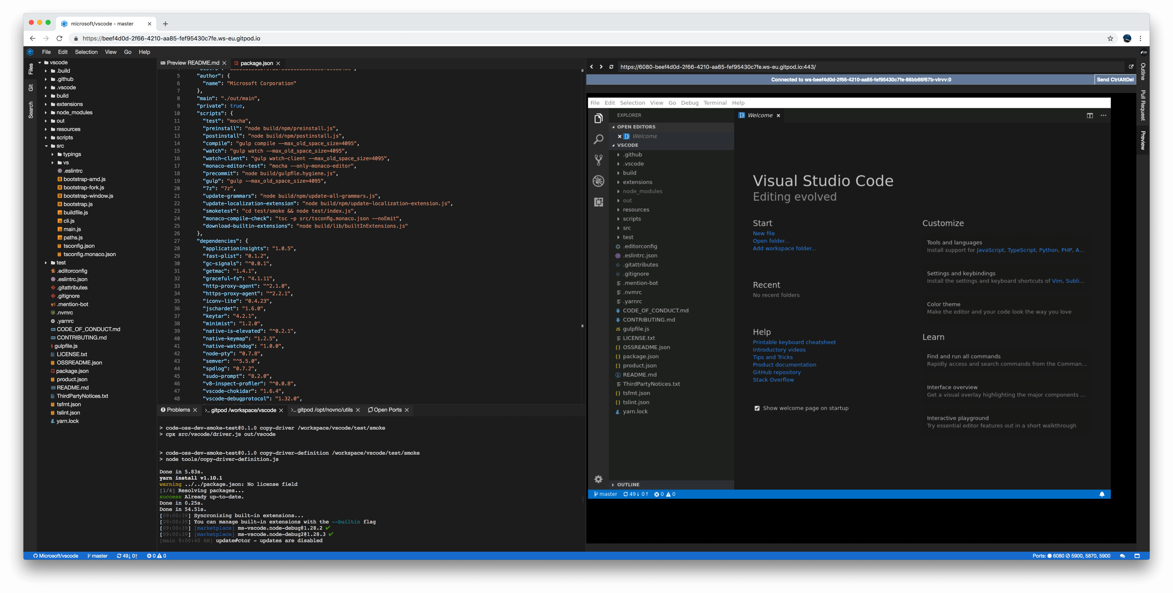 VSCode in Gitpod