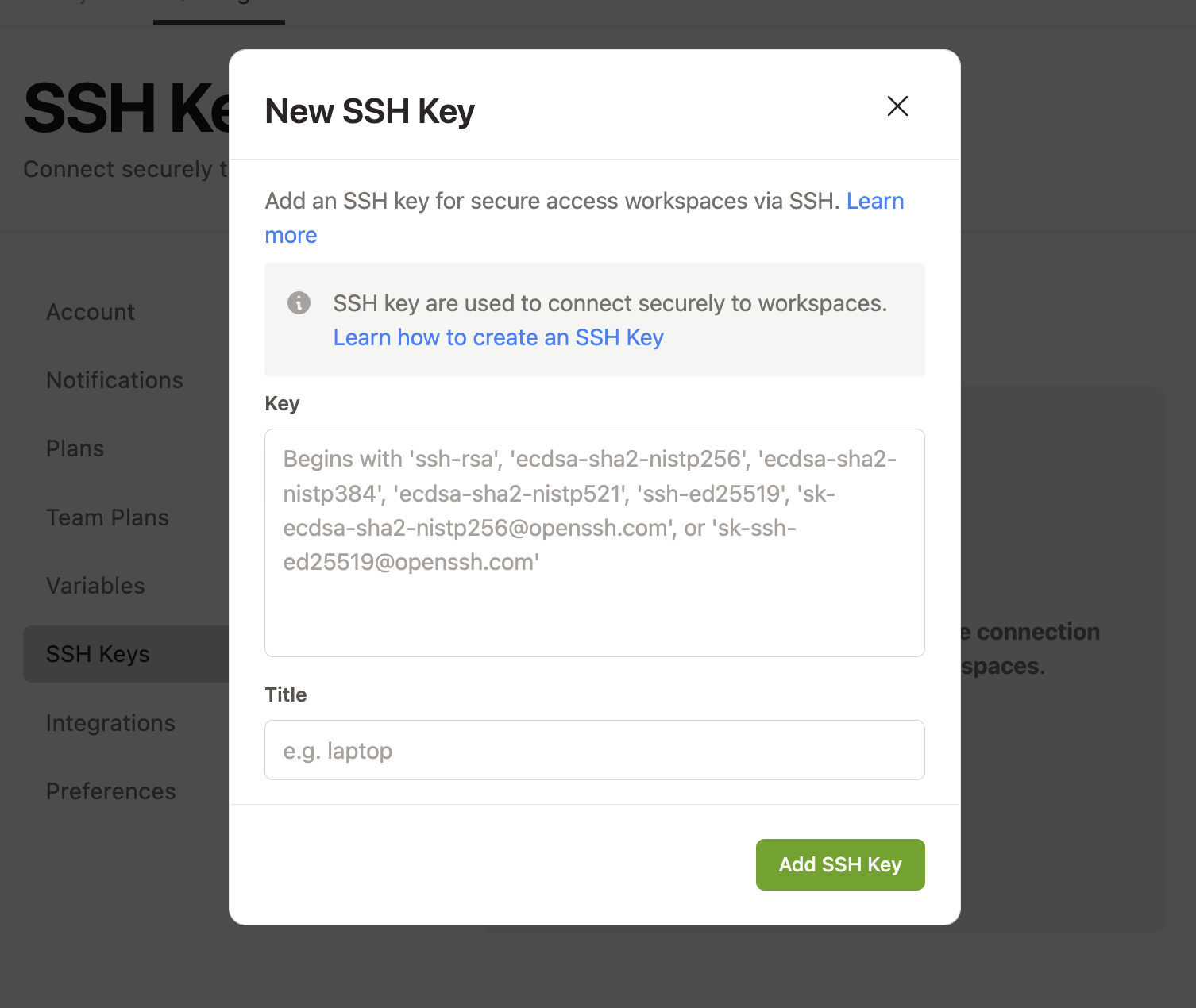 new ssh key