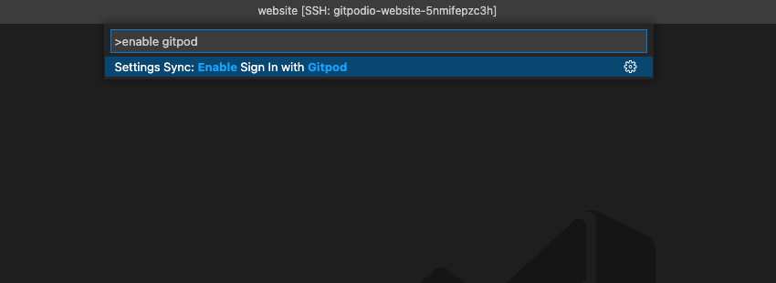 Enable Settings Sync with Gitpod