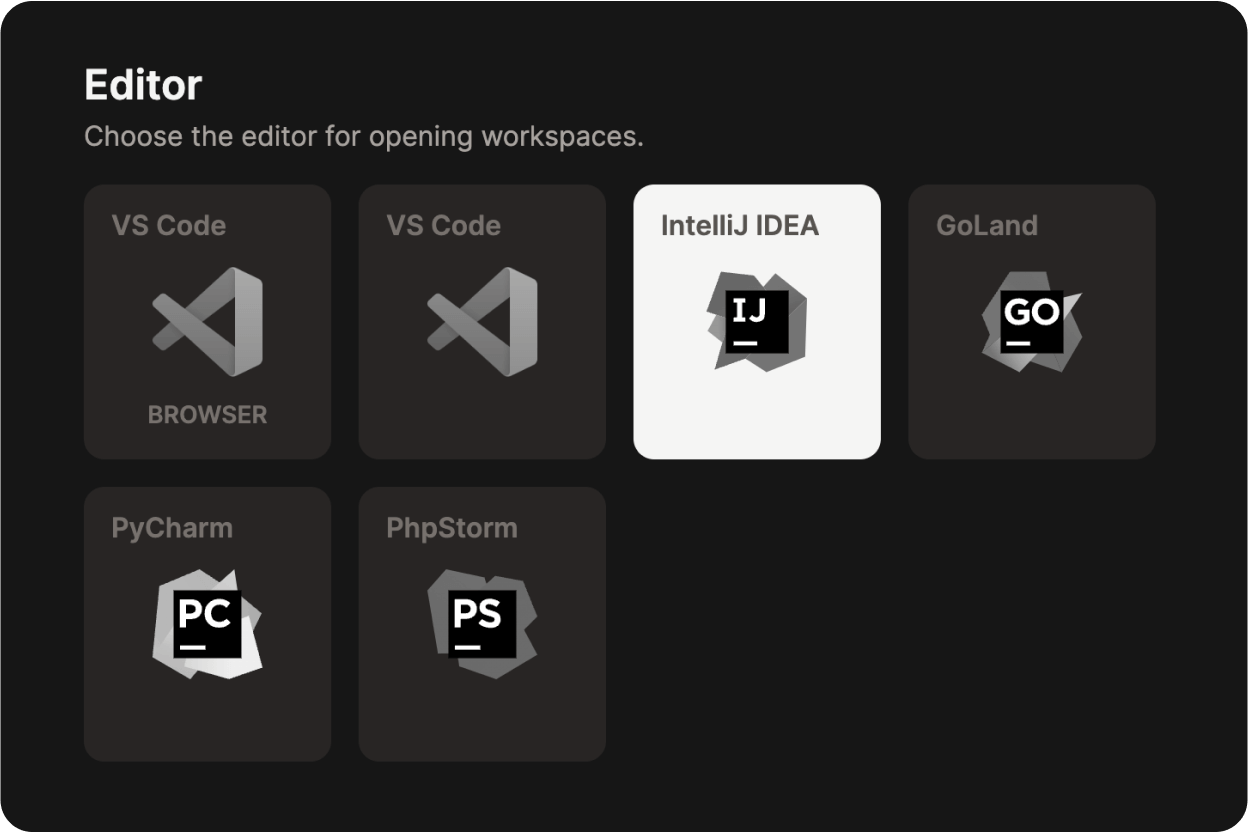 Jetbrains IDEs available to use with Gitpod